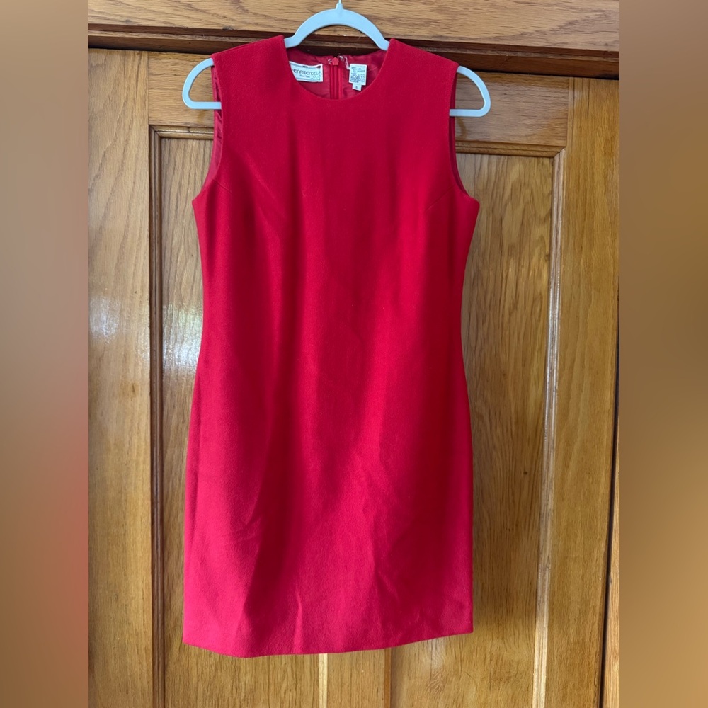 Vintage Henri Bendel Red Shift Dress Size 6